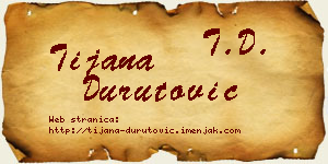 Tijana Durutović vizit kartica